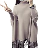 (マーシェル) Marshel マタニティ セーター アウター あったか ニット ポンチョ風 長袖 ゆったり タートルネック カジュアル おしゃれ 産前 産後 長く使える 妊婦服 ベージュ