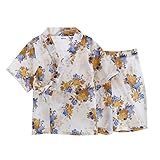 hibote 春夏 浴衣 甚平 甚平 子供服 着物 お祭り パジャマ 綿100 男女兼用 七五三 上下セット 夏祭り 花火大会 祭り衣装 寝巻 ZWAQ1 120