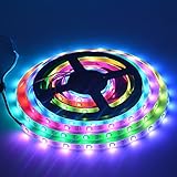 Yaqing Lighting 3.2ft/6.5ft WS2812B Programmable LED Strip Light 30/60 Pixels/m Individually Address