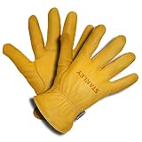 Stanley S90512 Medium Insulated Premium Grain Deerskin Drivers Gloves