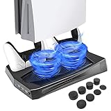 Velar PS5スタンド 縦置きスタンド 収納ラックなし 静音冷却ファン コントローラー2台充電 USBハブ3ポート