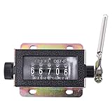 桁のカウンタ メカニカルカウンター D67-F 5桁メカニカルリセッタブル 手動ハンドプルストロークタリーカウンタ