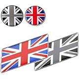 3D 立体 ユニオンジャック ミニクーパー カスタマイズ かわいい かっこいい MINI 車 イギリス 国旗 ブリティッシュ ステッカー (スクエアレッド)