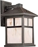 Forte Lighting 17035-01-28 Exterior Wall Light with Honey Glass Shades, Painted Rust [並行輸入品]