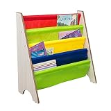 tophomer子供ソフトナイロンファブリックスリング本棚子供木製Book表示ストレージラックシェルフ本棚for Baby Nursery Roomベッドルーム