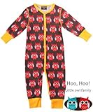 【ペア・フクロウ】【北欧スウェーデンのベビー服】マクソモーラ【Maxomorra】Red Owl 長袖カバーオール (74/80)