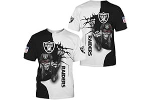 メンズ レディース 半袖 Tシャツ 夏 プリント トップス NFL オークランドレイダース フットボール トレーニング ジャージ ビーチベスト ラウンドネック カジュアル トップス