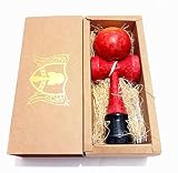 Kerang けん玉 赤 黄 マーブル模様 木のおもちゃ アウトドアスポーツ