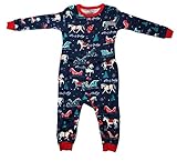 Hatley ハットレイ ベビー女の子 ジップアップロンパース おうまさんのクリスマスそりツアー 75~80cm、12-18M(74-79cm) マルチカラー 100%綿 DR5FAHO180