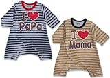 (アイラブパパ&ママ)I lovePaPa&Mama 2015 ボーダー柄 カエルオール カバーオール ロンパース 60cm ママオレンジ