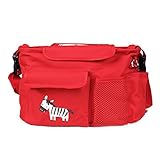 赤ちゃんベビーカーバッグママのベビーカー用バッグ・アクセサリー万能の携帯用の多機能収納袋 (レッド)
