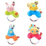 ベビー&キッズ 音が鳴る 可愛い 知育遊具 赤ちゃん 多機能動物おもちゃセット (赤)