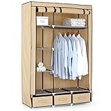 タンスのゲン カバー付き ハンガーラック 幅110cm 収納box3個付き ２１１７ＡＬ　ベージュ 18210017 BE