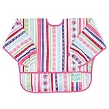 Bumkins Waterproof Sleeved Bib, White Ribbon by Bumkins [並行輸入品]