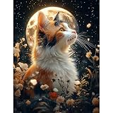 Fluid dragon ダイヤモンドアート 猫 動物 5D モザイクアート ダイアモンドビーズ絵画キット DIY・手作り絵画手芸キット ダイヤモンド塗装 全面貼り付けタイプ 手芸キット（168）