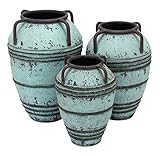 Benzara Metal Vase with Exemplified Finesse, Set of 3 [並行輸入品]