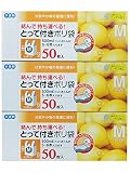 宇部フィルム レジ袋 とって付きポリ袋 M 半透明 50枚入 3個セット
