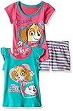 Paw Patrol Baby Girls' 3pc Top and Short Set Pink/Green 18 Months [並行輸入品]