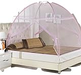 Cutelife style ワンタッチ式 蚊帳 (1.2 x 2 m, ピンク) [並行輸入品]