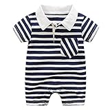 Zhhlaixing 高品質の Summer Newborn Stripe Romper Baby Boys Girls Cotton Jumpsuit Outfit Sets