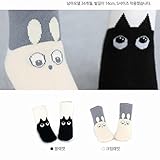 ベビーソックス　秋冬仕様 １０-１2cm 0歳-4歳くらい 選べる2色　可愛いネコちゃん ウサギちゃん 滑り止め付き カラー無地　ベビー靴下 男女兼用 男の子用　女の子用 赤ちゃん 靴下 2点セット梱