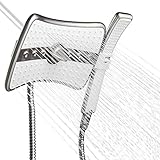 AKDY 9 "長方形クアッド機能Rainfallジェットシャワーヘッド& Wandコンボでチタンシルバー