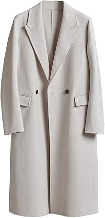Amazon ロングコートメンズ 冬 膝下丈 両面ウール トレンチコート コート ジャケット 通販