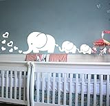 Lovely Cute Elephant Family壁デカール取り外し可能なビニール壁アートステッカー子供部屋保育園装飾 M2242