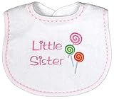 Raindrops Little Sister Embroidered Bib, Pink by Raindrops