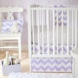 New Arrivals Zig Zag Baby 2 Piece Crib Bedding Set, Lavender by New Arrivals