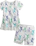 [Vaenait Baby]キッズ12ヶ月-7歳綿100％ルームウェア半袖パジャマ寝間着上下セット Frill Effel XS