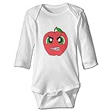 Kamifa カミファ 怒るリンゴ 長袖ボディースーツ ベビー服 ベビー トップス 出産祝い 暖かい White 18 Months