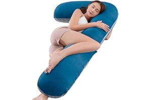 AngQi 抱き枕 だきまくら ひんやり 妊婦 授乳 洗える 多機能 クッション 男女兼用 仰向き 横向き寝用 足枕 背もたれ ジャージー&ベロア生地 大きいサイズ 全身サポート 気持ちいい 肌触り 7型 L型 150*70cm ネイビー＆グレー