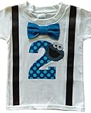 2 nd BirthdayシャツBoys Cookie Monster Tee