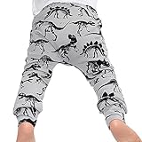 ベビー男の子女の子、buedvo恐竜印刷ハーレムパンツ新生児Hiphop Joggers Infantスポーツパンツ カラー: グレー