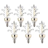 Ruanyi AC 110V（6PCS）E12 4W SMD COB 400-500Lm、暖かい白いクールな白いLED、超明るい省エネのろうそくのランプ ( 色 : Warm White )