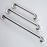 KING DO WAY ステンレス 手すり バスルーム用 グリップ 取り付け簡単 お風呂 手すり グラブバー 30cm
