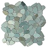 スライスされた海グリーンPebbleタイルサンプル