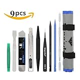 Kingsdun 9pcs Professional Opening Pry Tool Repair Kit with Non-Abrasive Nylon Spudgers and Anti-Sta