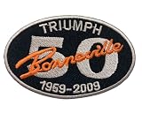 アメカジ ワッペン ヴィンテージ バイクスタイル 50周年 バイク アイロンワッペン 刺しゅう アップリケ パッチ