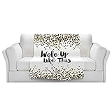 ブランケットウルトラソフトFuzzy 4サイズ！DIANOCHEデザインからby Julia Di Sano Woke Up Like This Home Decor Unique Designer芸