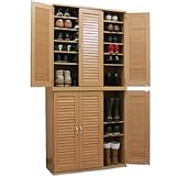 タンスのゲン 下駄箱 シューズボックス 幅90 シューズラック 2個セット タイガー ナチュラル 68110008 NA