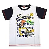 トミカ TOMICA パトカー 消防車 ブルトーザー ミキサー車 半袖Tシャツ 子供用 キッズ ベビー fo-ht05 110 I柄