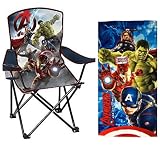 Marvel Avengers Age of Ultron Folding Chair with Carry Bag and Beach Towel - Kids [並行輸入品]