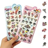 [Farstyle] アンパンマン3Dシール中実 立体 ぷっくり ポケット アンパン パワパフ ソリッド立体精霊 妖怪シールパンプレゼント エポキシ樹脂 貼り付け可能 ステッカー 可愛い柄 手帳用 日記帳用 DIY クラフト 素材 (2枚セットA)