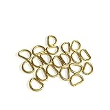 ECOKIJI(エコキジ) Dカン 20個セット 手芸 アクセサリーパーツ 手芸用カン (ゴールド，内径約10mm (XS)線径1.5mm)(DKXS10G20)