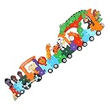 Andux 知育玩具ABC 列車 アルファベット 数字　動物　ブロック　ZMPT-01 (列車)