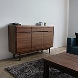 OPR 幅120cm 電話台 ファックス台 BR ウォールナット 北欧 TEL台 FAX台 国産 日本製 木製 リビングボード ルーター収納 おしゃれ モデム収納 可能 オフィス grove