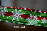 ~Coco Heart~ Ｘ’ｍａｓ グリーンスノー　幅広　ワイヤー入り　1ｍ単位(リース・プリザ・ドライフラワー）