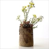 花瓶 おしゃれ 花器 和風 瀬戸焼 和陶器花入 四方切 [mkn1271]